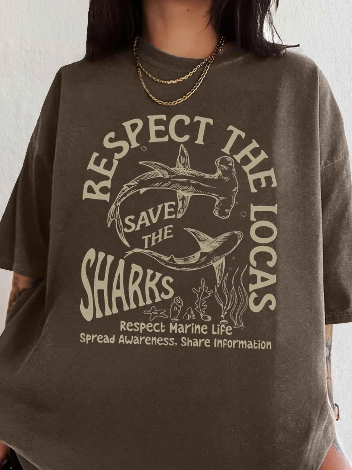 Women's Letter & Animal Print Tee, Vintage Trendy Casual Round Neck T-shirt for Daily Wear, Ladies Summer Clothes Hoodie...