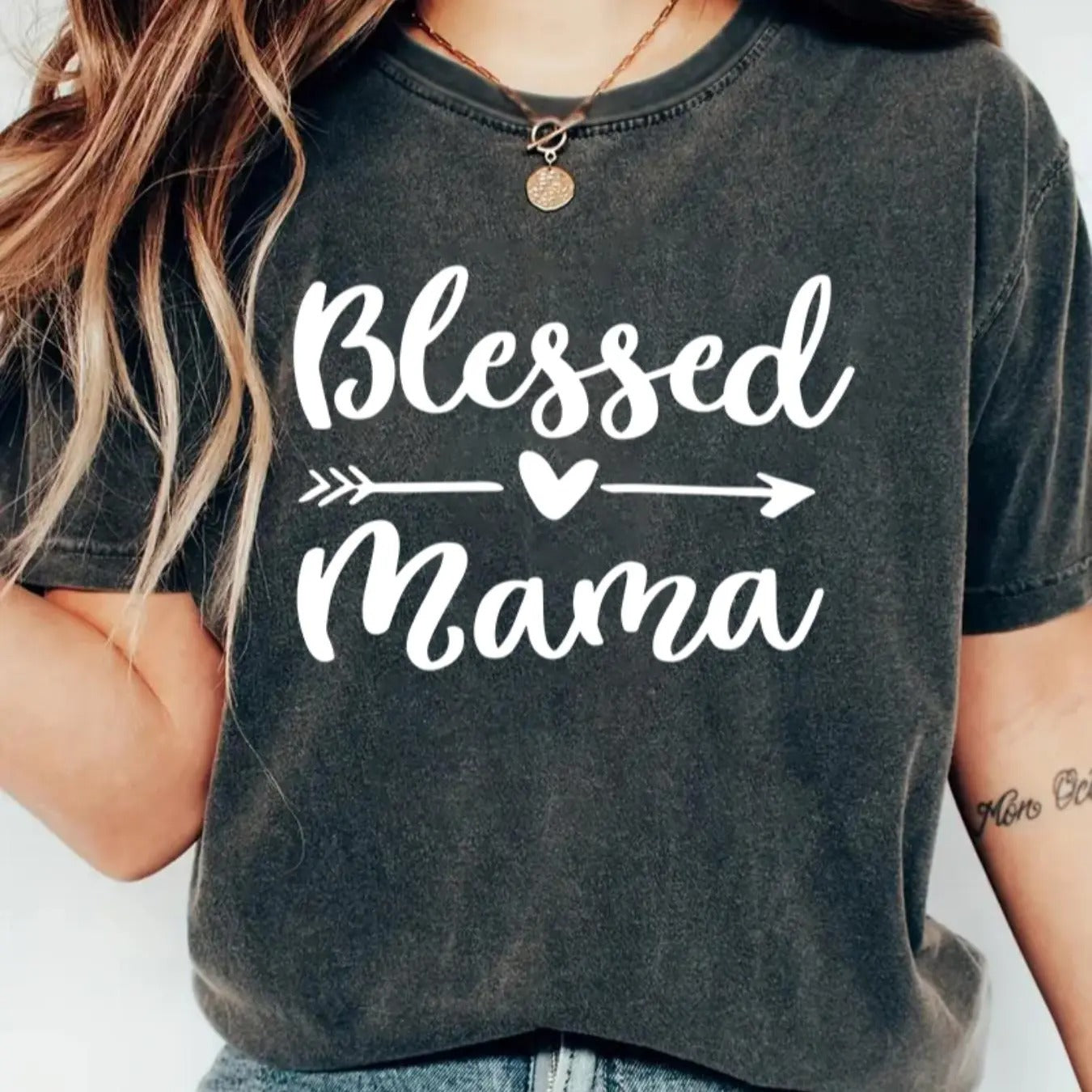 Women's Letter & Arrow Print Round Neck Tee, Casual Short Sleeve Crew Neck T-shirt for Daily Wear, Ladies Clothes for All...