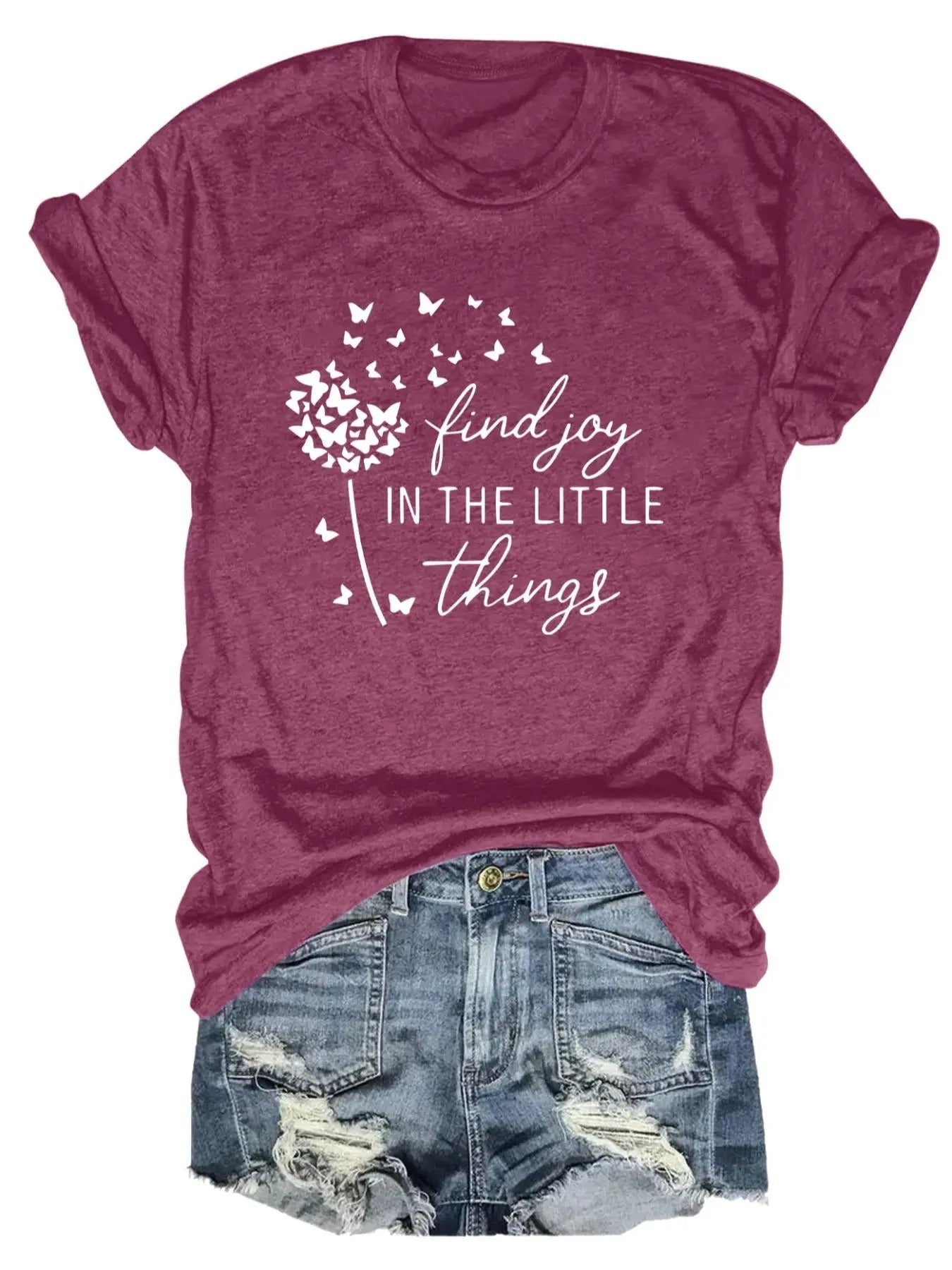 Women's Letter & Dandelion Print Fitted Round Neck Tee, Casual Short Sleeve Crew Neck T-shirt for Summer, Fashion Women's...
