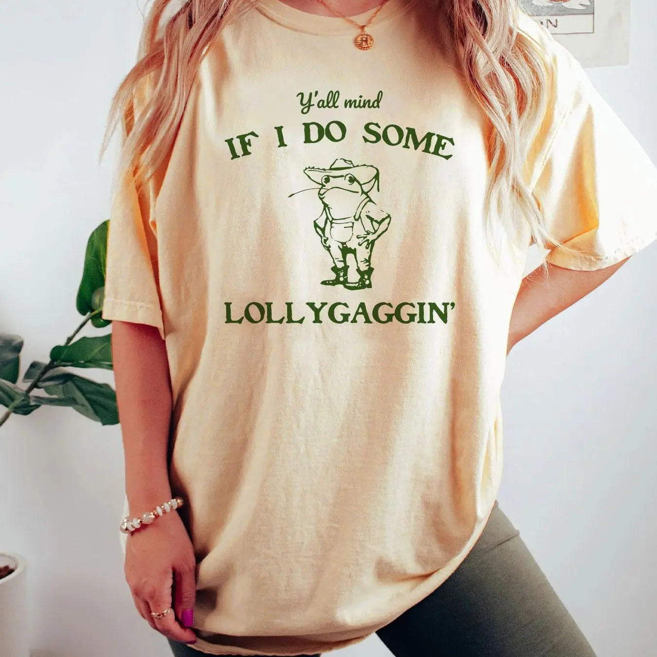 Women's Letter & Frog Print Drop Shoulder Round Neck Tee, Casual Half Sleeve T-shirt for Summer, Fashion Women's Top for Daily Wear