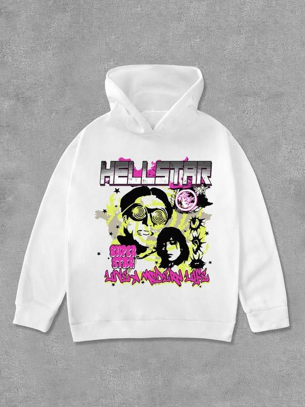 Women's Letter & Graphic Print Hoodie, Fashion Casual Long Sleeve Hooded Sweatshirt for Daily Holiday Outdoor Wear, Women...