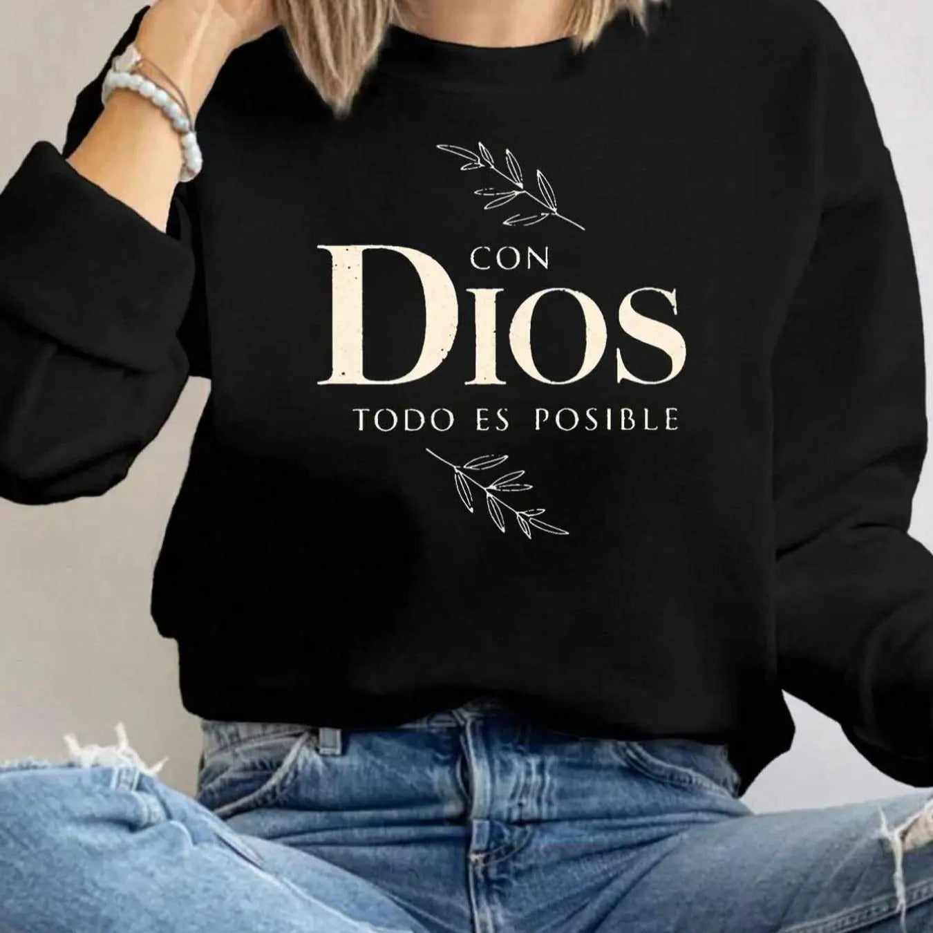 Women's Letter Print Drop Shoulder Sweatshirt, Casual Long Sleeve Crew Neck Sweatshirt for Winter, Fashion Women's Top...