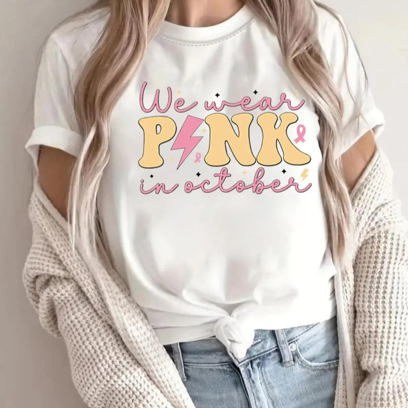 Women's Letter Print Round Neck Tee, Casual Short Sleeve Crew Neck T-shirt for Daily Wear, Ladies Clothes for All Seasons...