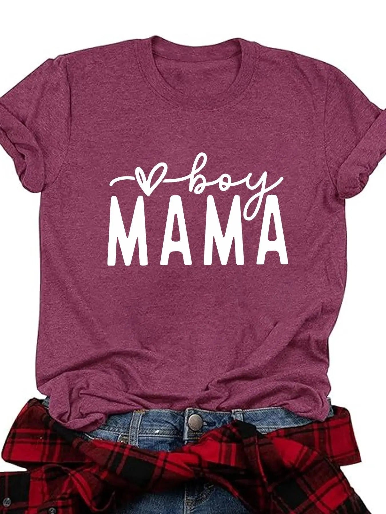 Women's Letter Print Round Neck Tee, Casual Soft Comfortable Breathable Short Sleeve T-shirt for Daily Wear, Ladies...