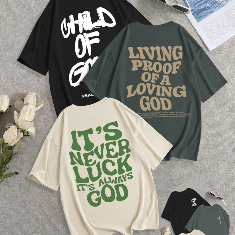 Women's Letter Print Round Neck Tee, Fashion Casual Drop Shoulder Short Sleeve T-shirt, Ladies Summer Clothes for Daily...