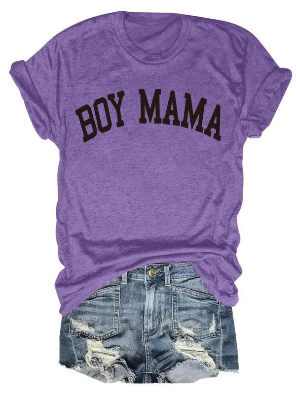 Women's Letter Print Round Neck Tee, Trendy Casual Crew Neck Short Sleeve T-Shirt for Daily Wear, Ladies Clothes for All...