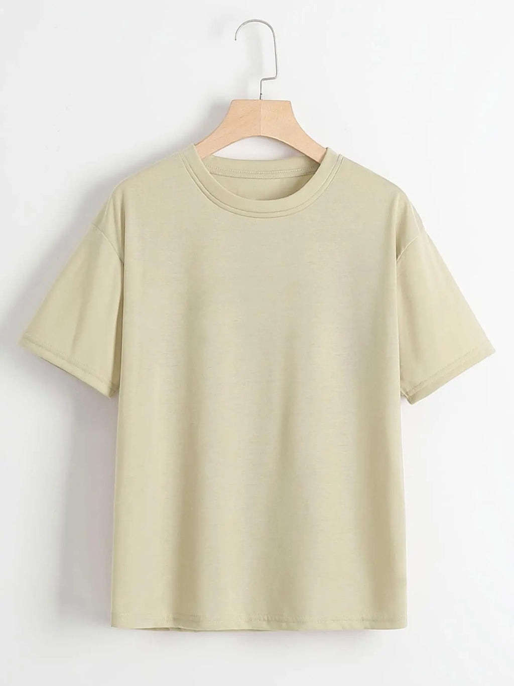 Women's Plain Round Neck Graphic Tee, Casual Short Sleeve Crew Neck T-shirt for Summer, Fashion Women's Top for Daily...