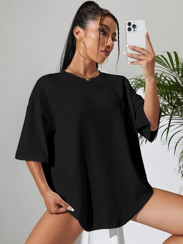 Plain Round Neck Casual Short Sleeve Crew Neck Summer Top Daily Wearstyle{N002}2 T-Shirts, Hoodie, Sweatshirt