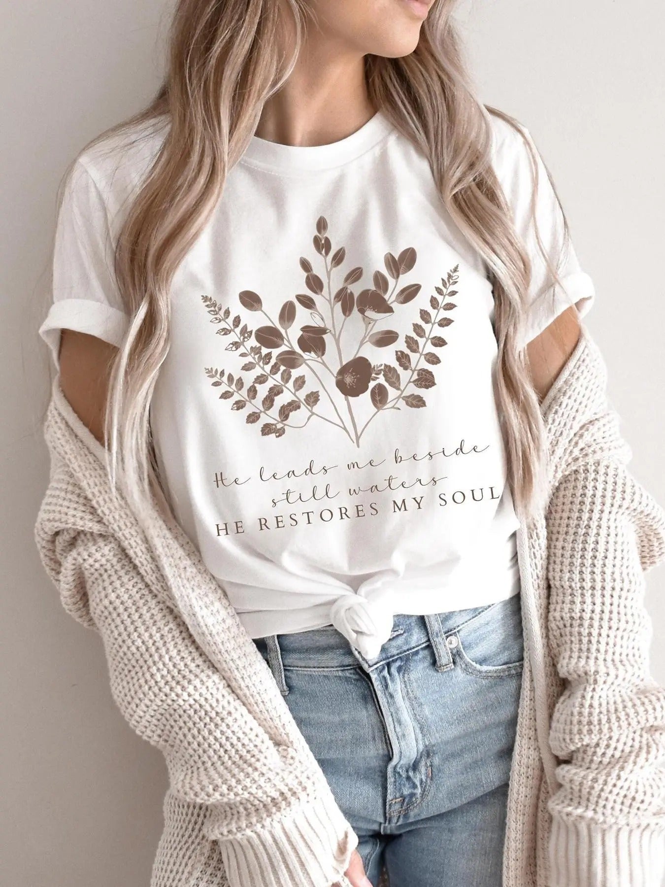 Women's Plants Print Round Neck Tee, Fashion Casual Crew Neck T-shirt for Daily Holiday Vacation Outdoor Wear, Ladies...