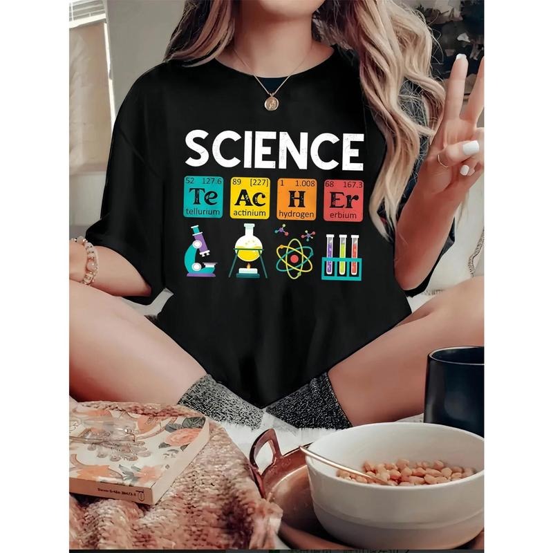 Women's Science Teacher Graphic Cotton T-Shirt