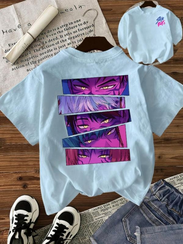 Women's Seashell Print Round Neck Tee, Casual Short Sleeve Crew Neck T-Shirt for Summer, Fashion Women's Top for Daily...