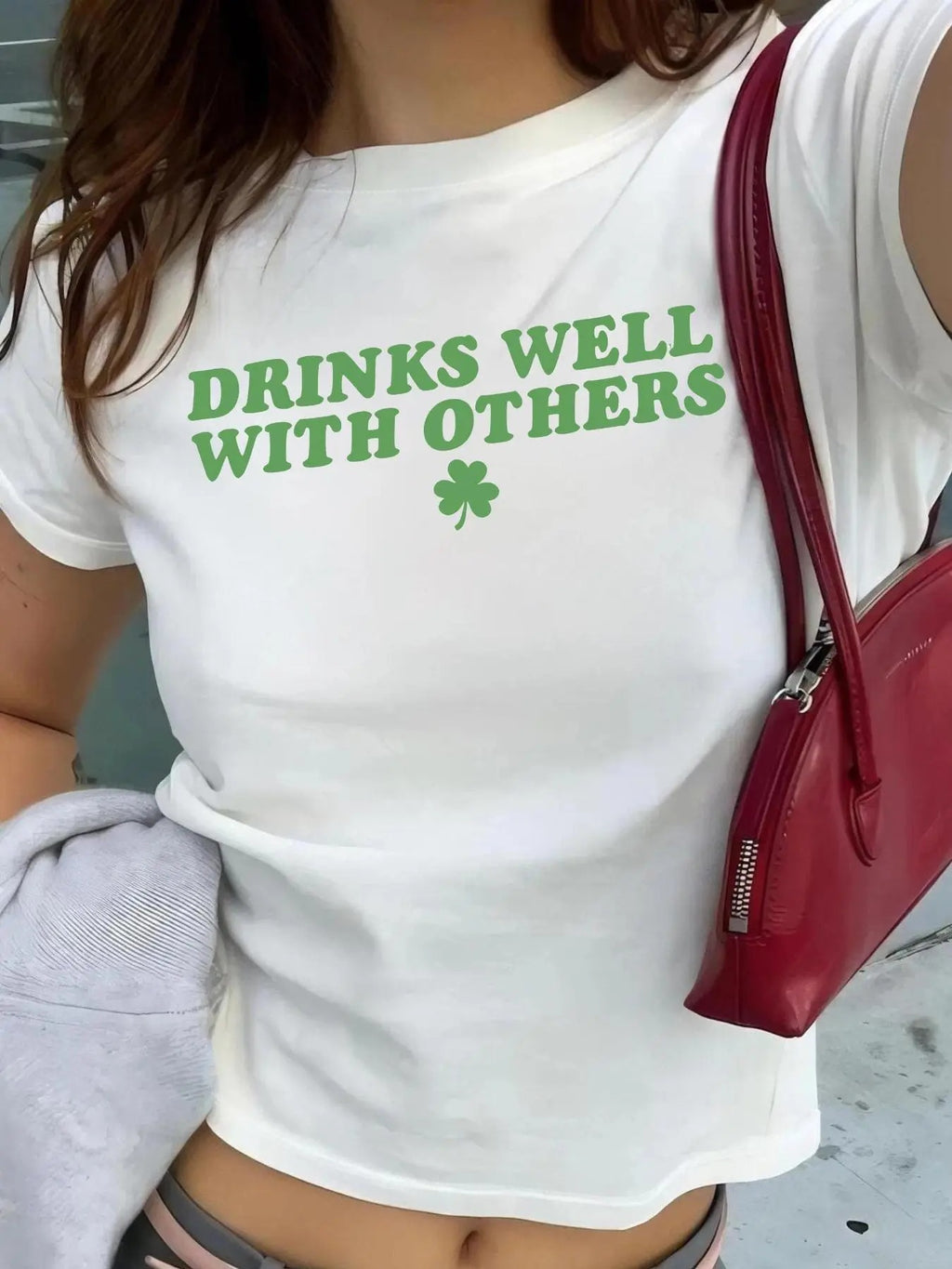 Women's St Patrick's Day Letter Print Crew Neck Tee, Casual Short Sleeve T-shirt for Summer, Women's Top for Daily Wear...