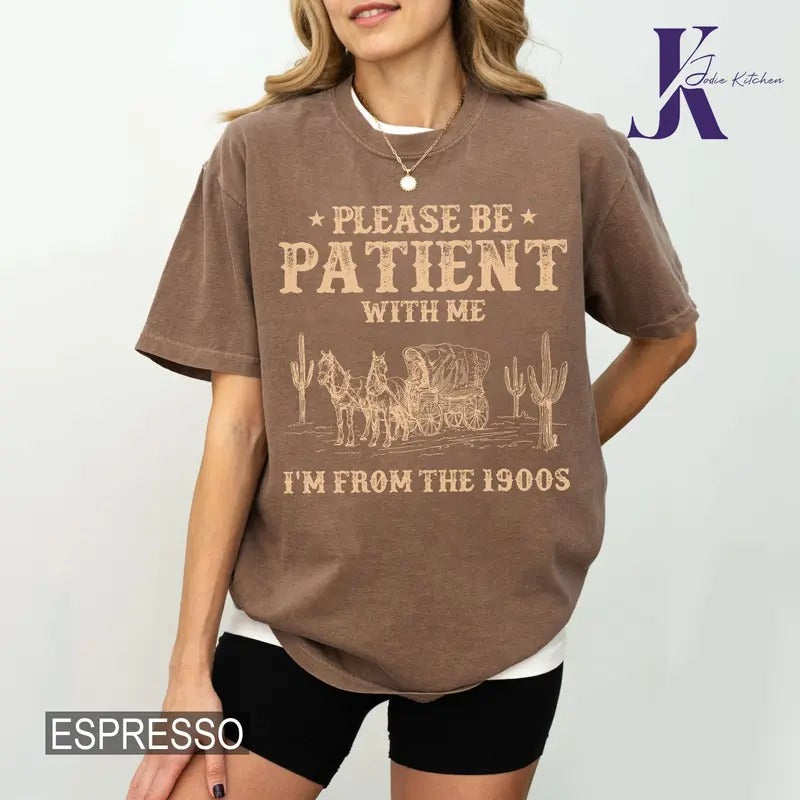 Women's Vintage Letter Print Round Neck Tee, Casual Short Sleeve T-shirt for Summer, T Shirts for Women, Women's Top for...