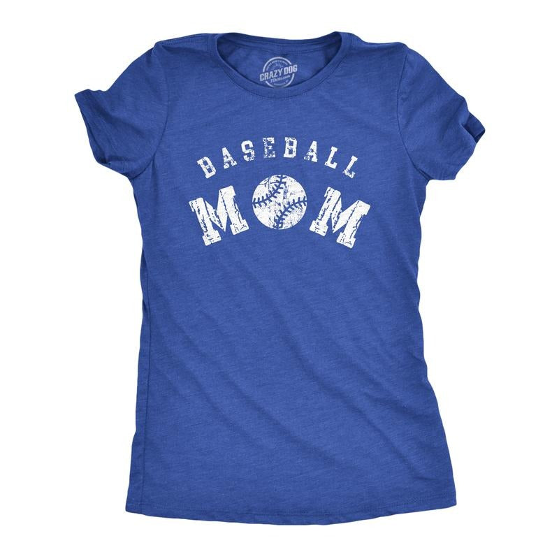 Womens Baseball Mom T Shirt Funny Cute Mother's Day Gift Base Ball Tee for Ladies Funny Womens T Shirts Cute Slimming Top...