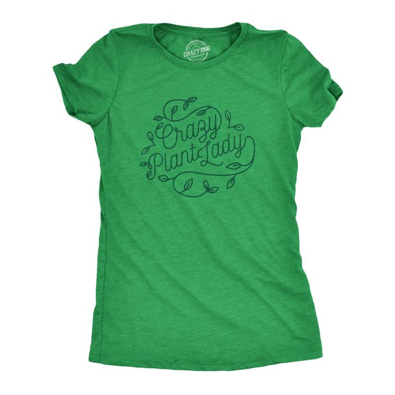 Womens Crazy Plant Lady T Shirt Funny Gardening Tee Gift for Gardner Funny Womens T Shirts Cute Slimming Top Comfortable...