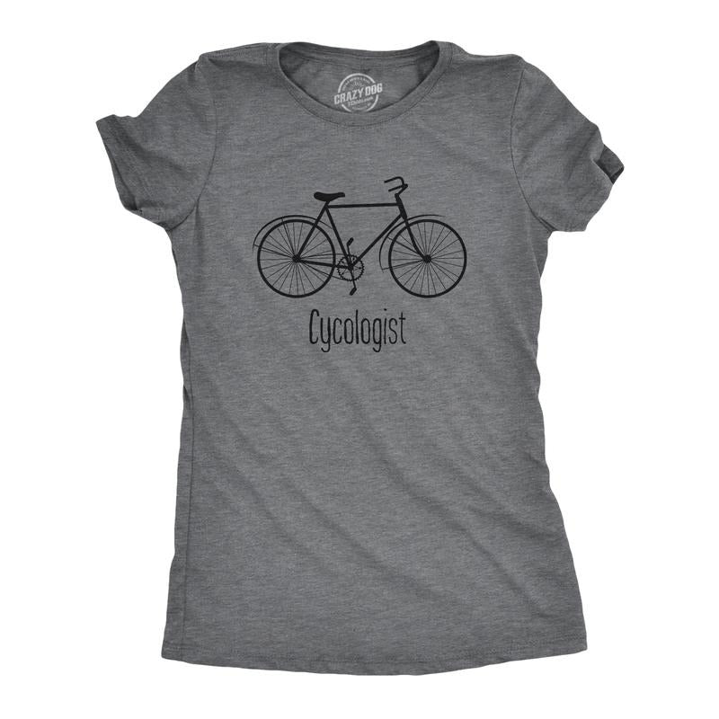 Womens Cycologist Funny Psychology Biking Cyclist Gift for Biker Graphic Sarcasm Funny Womens T Shirts Cute Slimming Top...