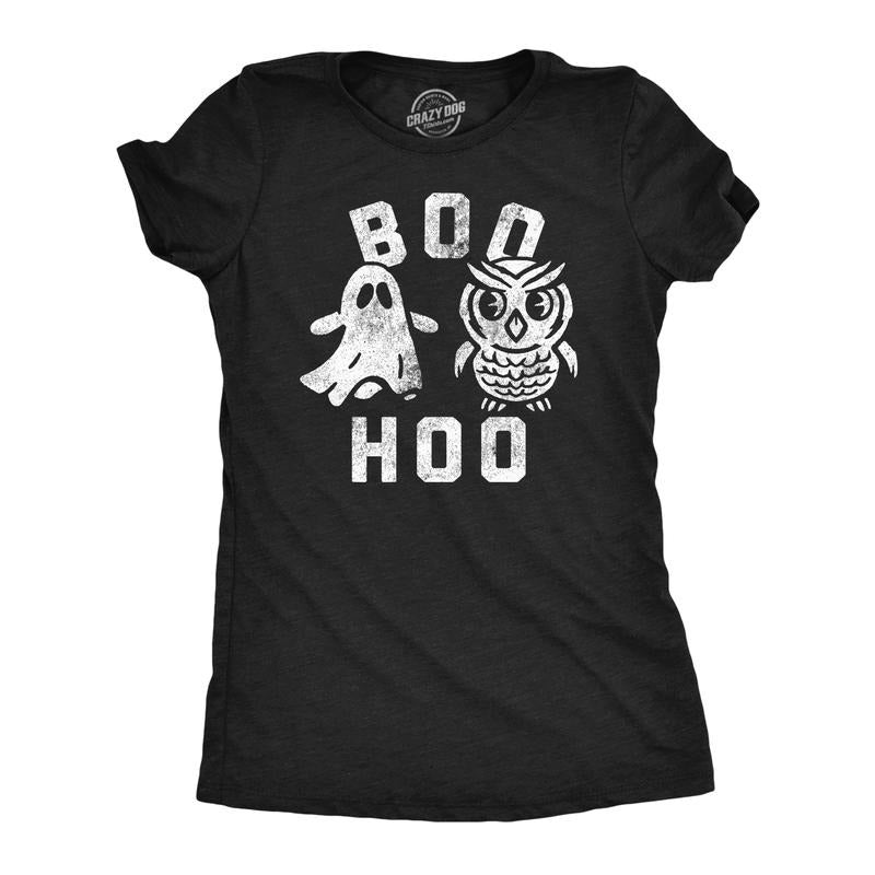 Womens Funny T Shirts Boo Hoo Sarcastic Halloween Ghost Graphic Tee For Ladies Funny Womens T Shirts Cute Slimming Top...