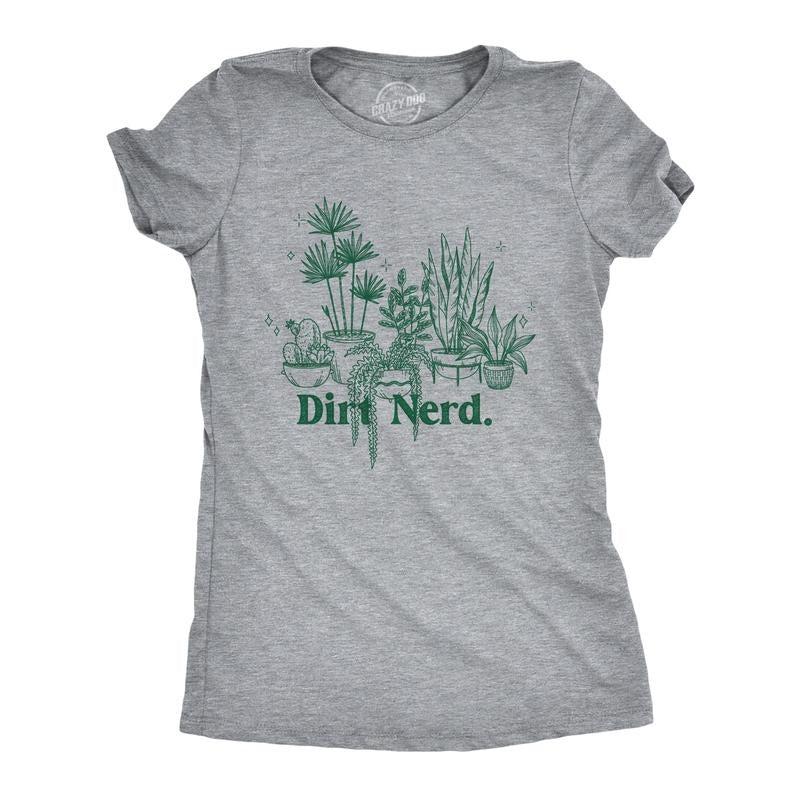 Womens Funny T Shirts Dirt Nerd Sarcastic Plant Lovers Graphic Novelty Tee For Ladies Funny Womens T Shirts Cute Slimming...