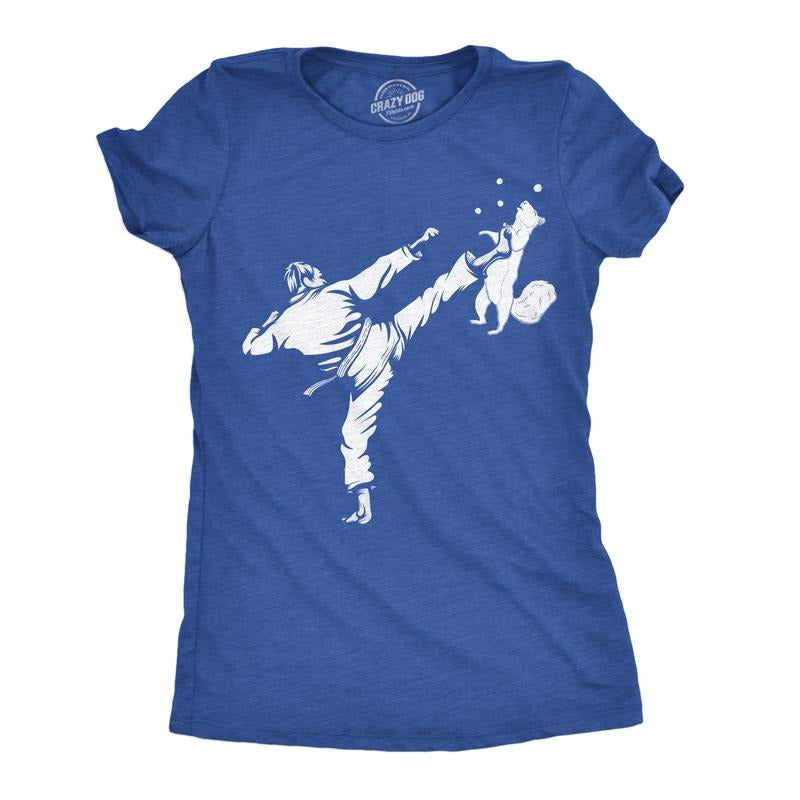 Womens Funny T Shirts Karate Kicked Squirrel Sarcastic Fighting Graphic Tee Funny Womens T Shirts Cute Slimming Top...