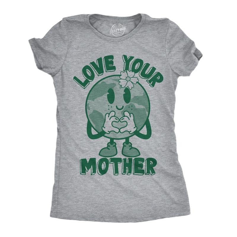 Womens Funny T Shirts Love Your Mother Earth Day Graphic Tee For Ladies Funny Womens T Shirts Cute Slimming Top...
