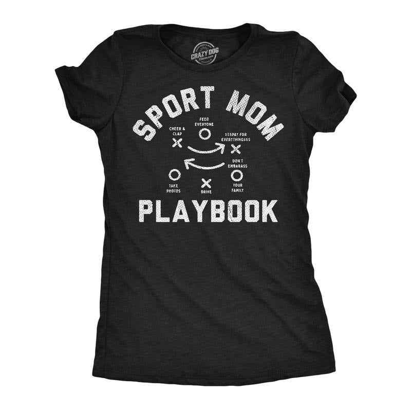 Womens Funny T Shirts Sport Mom Playbook Sarcastic Graphic Novelty Tee for Ladies Funny Womens T Shirts Cute Slimming Top...