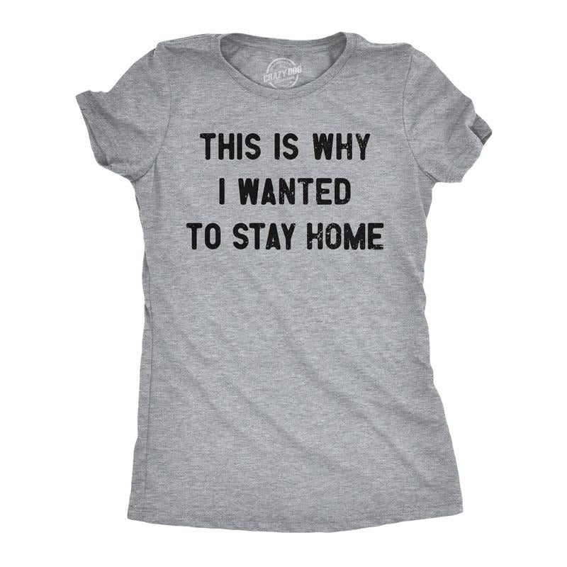 Womens Funny T Shirts This Is Why I Wanted To Stay Home Sarcastic Introvert Tee For Ladies Funny Womens T Shirts Cute...
