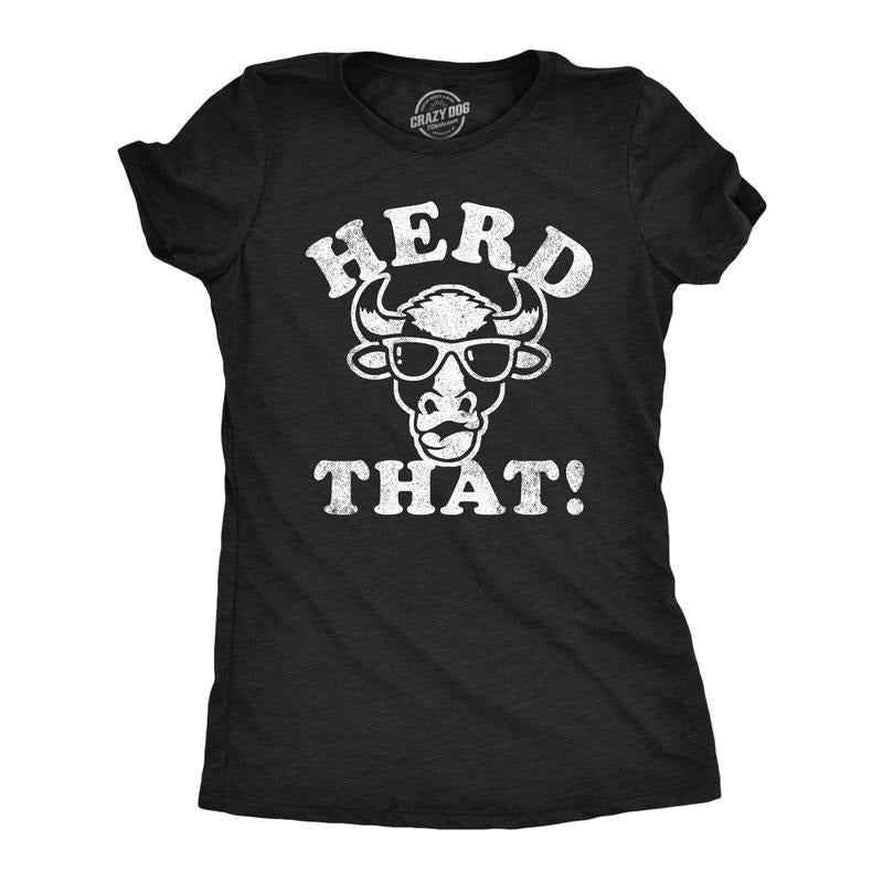 Womens Herd That Funny T Shirt Sarcastic Cow Graphic Tee For Ladies Funny Womens T Shirts Cute Slimming Top Comfortable...