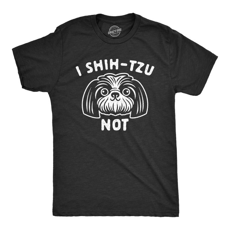 Womens I Shih-Tzu Not T Shirt Funny Pet Puppy Dog Lover Graphic Novelty Tee Funny Womens T Shirts Cute Slimming Top...
