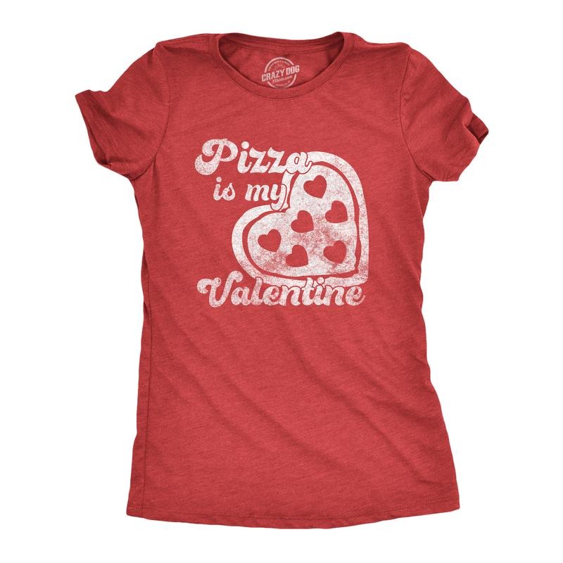 Womens Pizza Is My Valentine T Shirt Cute Valentines Day Tee Funny Womens T Shirts Cute Slimming Top Comfortable Soft...