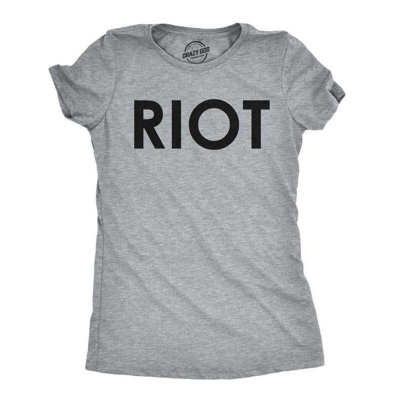 Womens Riot T shirt Funny Shirt for Ladies Political Novelty Tees Humor Funny Womens T Shirts Cute Slimming Top...