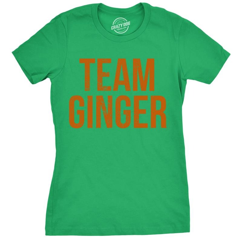 Womens Team Ginger T Shirt Funny Cute Red Head St Saint Patricks Day Irish Tee Funny Womens T Shirts Cute Slimming Top...