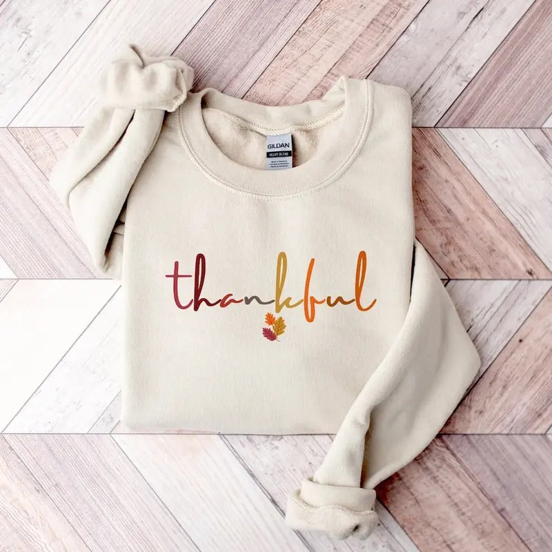 Womens Thanksgiving Sweatshirt, Thankful Sweatshirt, Thanksgiving Thankful Party Sweaters Womens Cotton Womenswear Hoodie...