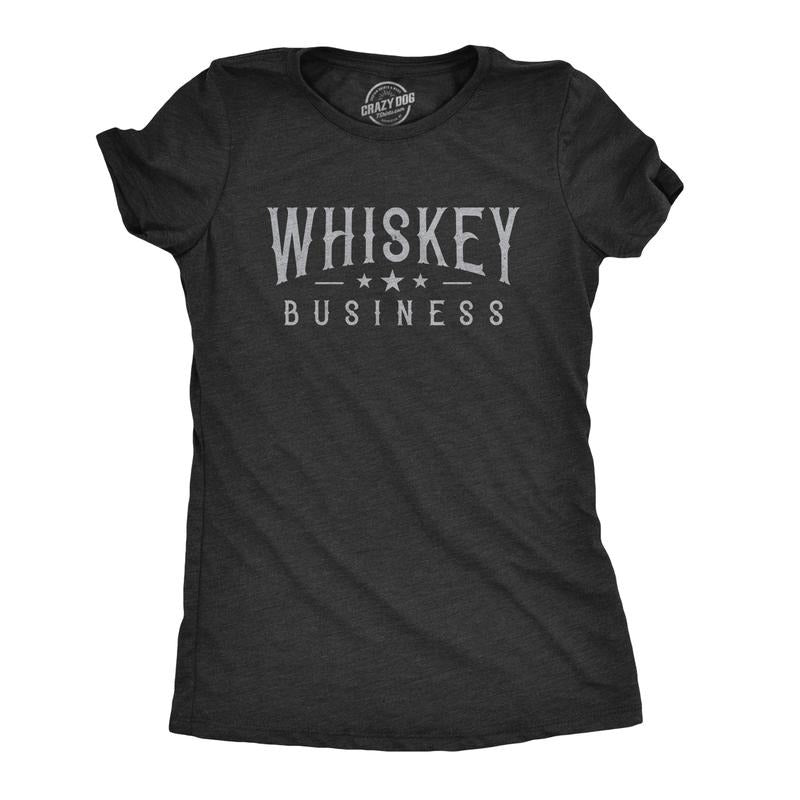 Womens Whiskey Business T shirt Funny Drinking Drunk Party Vintage Graphic Tee Funny Womens T Shirts Cute Slimming Top...