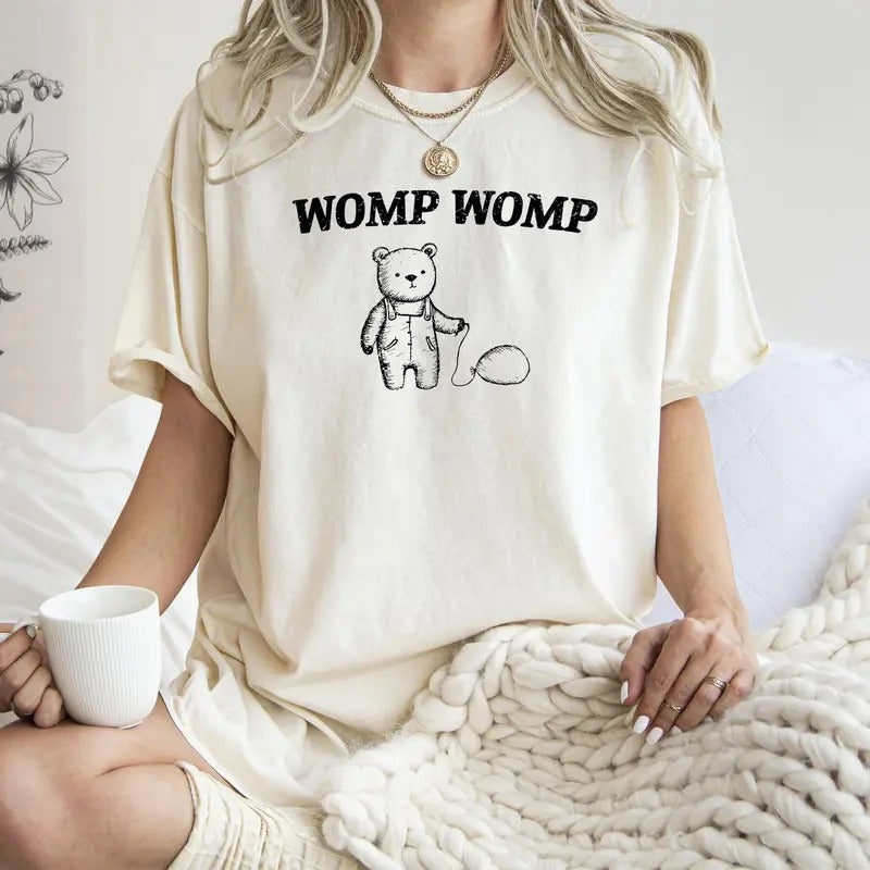 Womp Womp Sad Bear Balloon Meme Funny Comfort Colors Crew Neck T-Shirts, Hoodie, Sweatshirt
