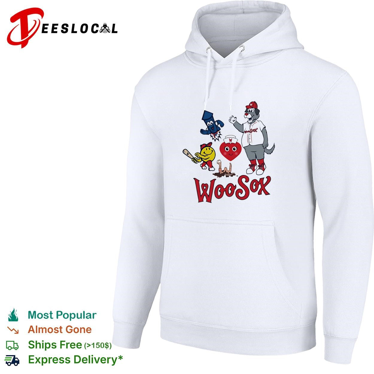 WooSox Central Masscots highlighting the playful side of the Worcester Red Sox team shirt