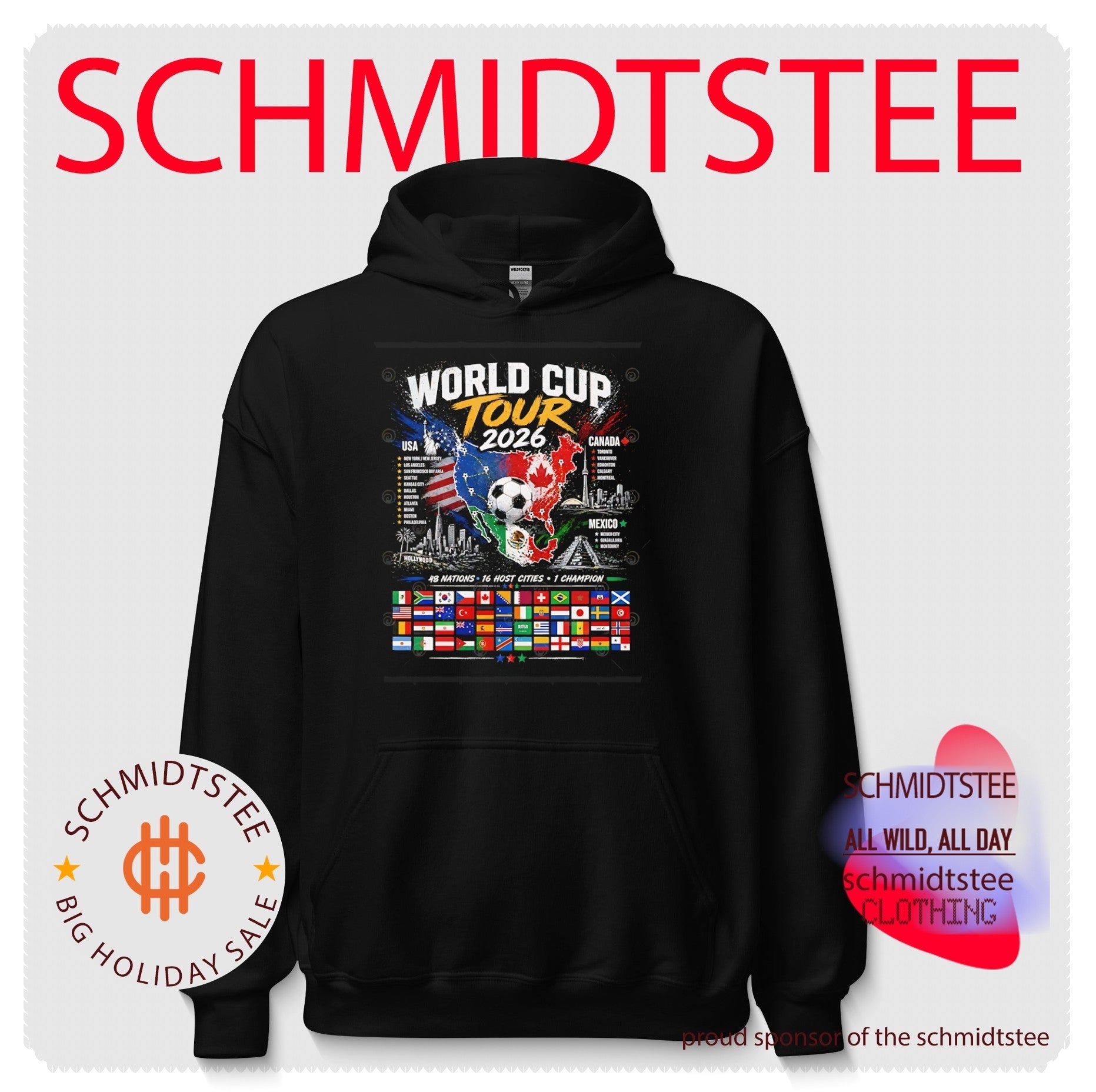 World Cup Tour 2026 map graphic shirt