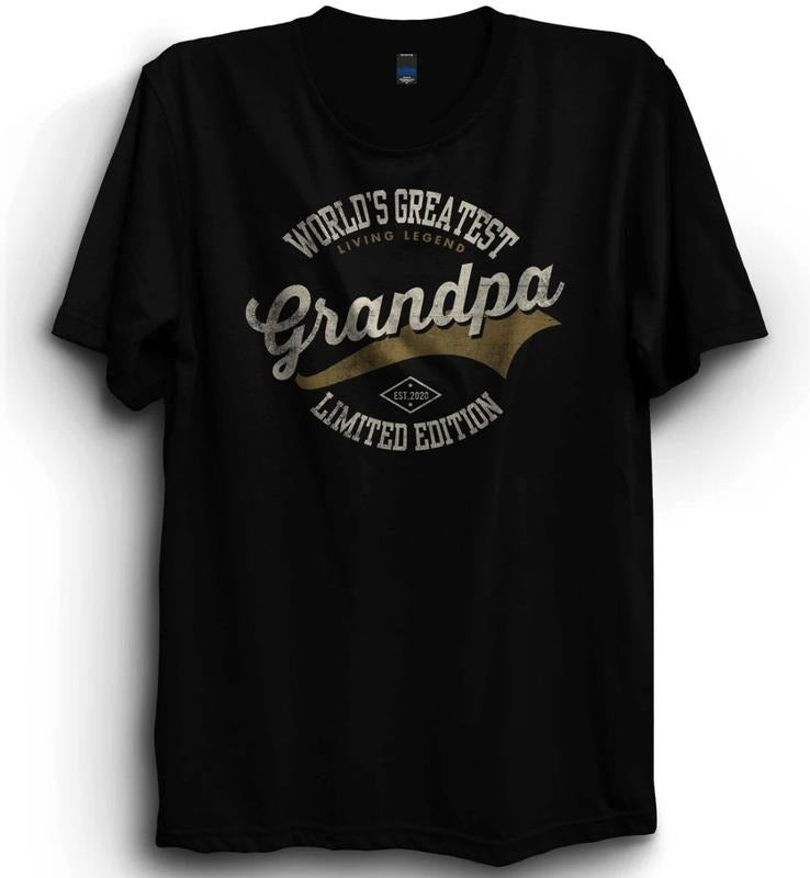 World's Greatest Grandpa T-Shirt, Living Legend Tee, Limited Edition Tshirt, Birthday Father's Day Gift, 100% Cotton...