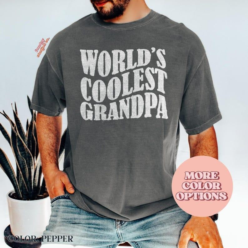 Worlds Coolest Grandpa Shirt, Funny Grandpa Gift From Grandkids, New Grandfather Announcement Tee(AP-FAM83) Hoodie Sweatshirt