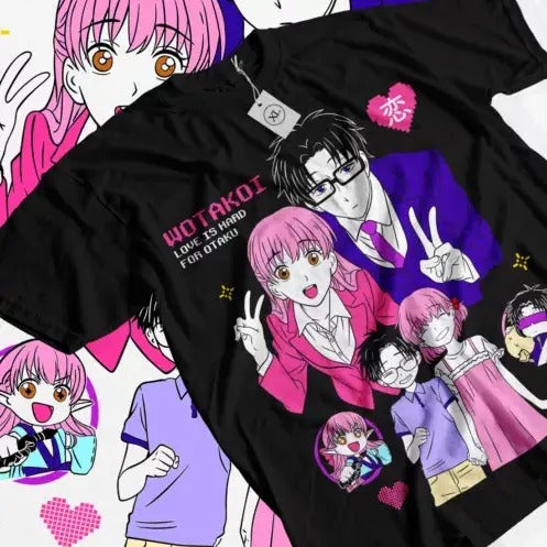 Wotakoi T-shirt Love is Hard for Otaku Anime Girl Kawaii Shirt All Size Hoodie Sweatshirt | PrintMintTees.com