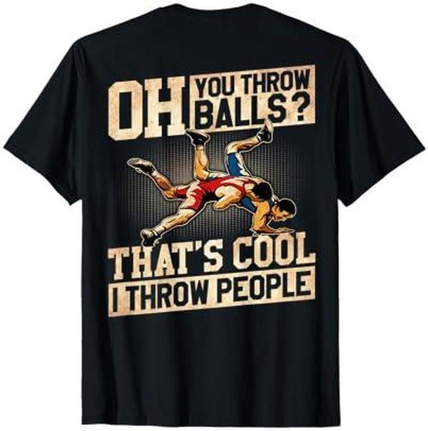Wrestling I Throw People Funny Gift For Wrestler Backside T-Shirt Hoodie, Sweatshirt | PrintMintTees.com