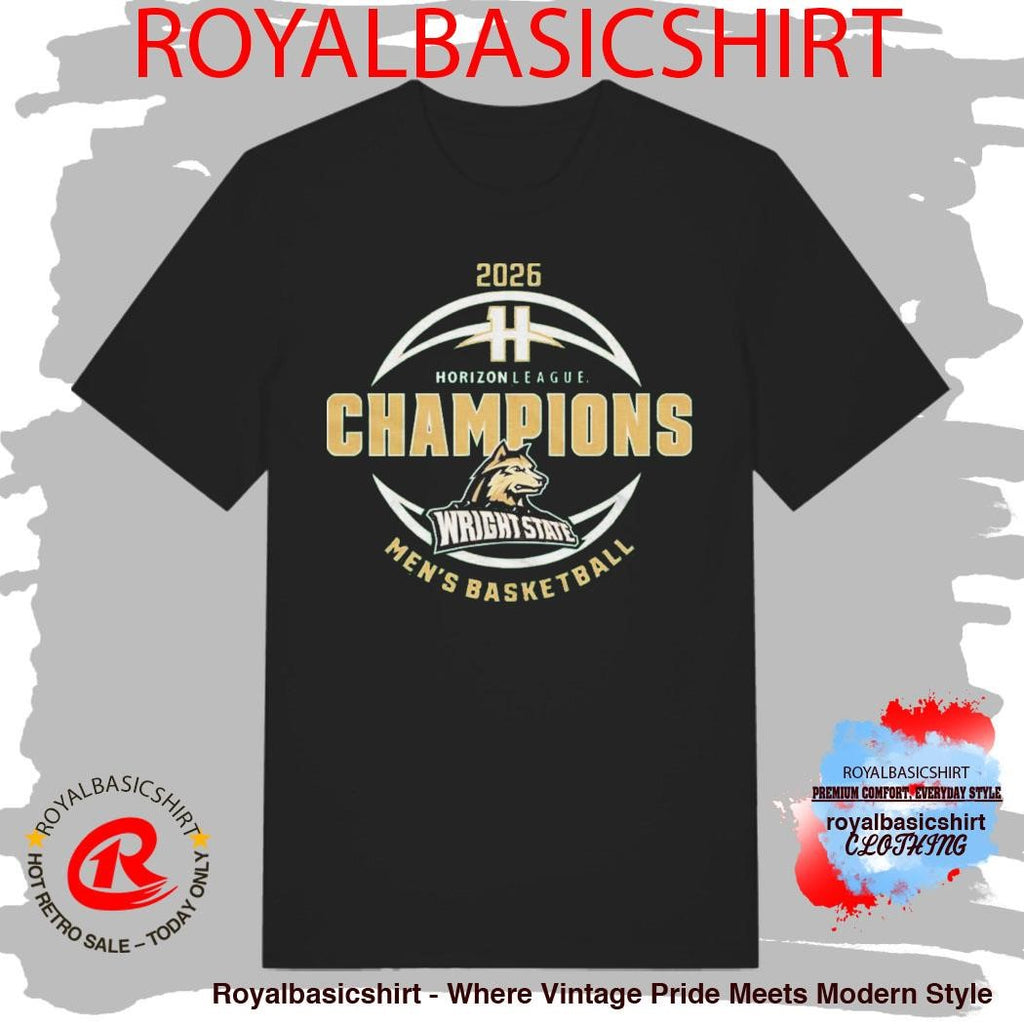 Wright State Raiders Men’s Basketball 2026 Horizon League Champions Locker Room Green T-Shirt