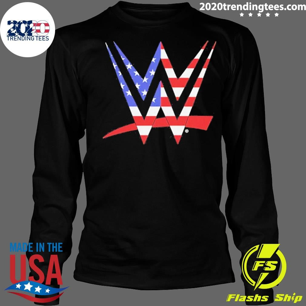 Wwe Logo American Flag Shirt