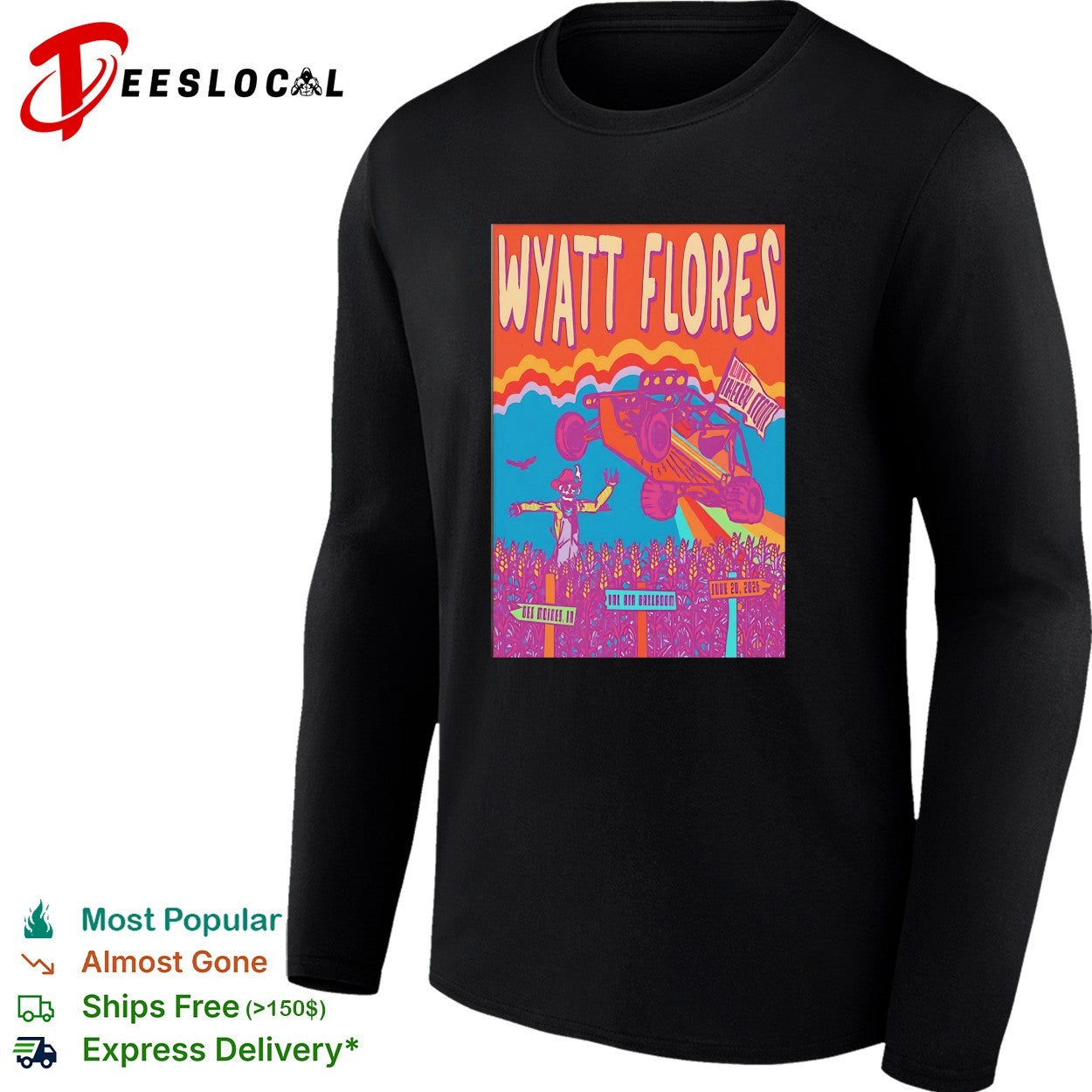 Wyatt Flores Des Moines Iowa 2026 poster shirt
