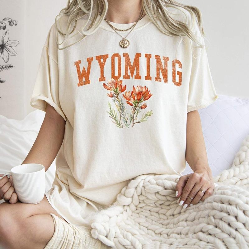 Wyoming State Flower Comfort Colors Tshirt, Women's Hoodie, Sweatshirt | PrintMintTees.com