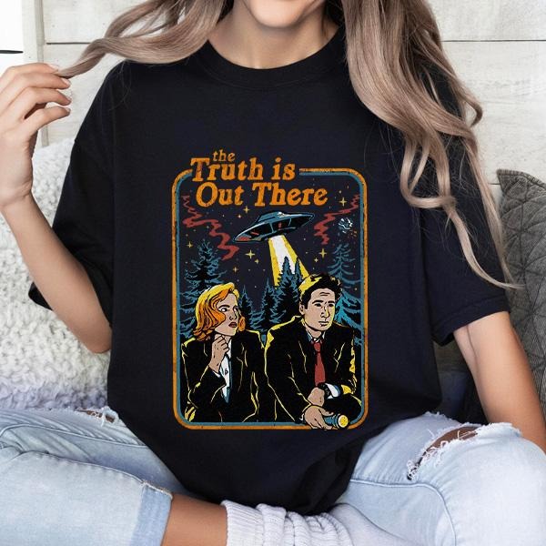 X-Files Movie The Truth Is Out There Shirt, Dana Scully And Fox Mulder Shirt, Vintage 90s The X Files Shirt, 90s Science...