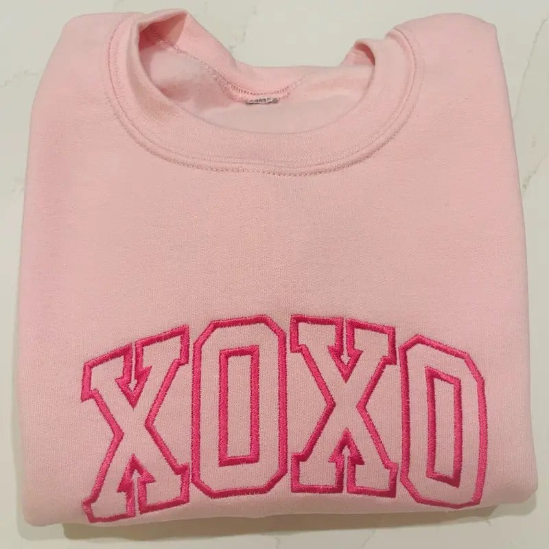 XOXO Embroidered Casual T-Shirts, Hoodie, Sweatshirt