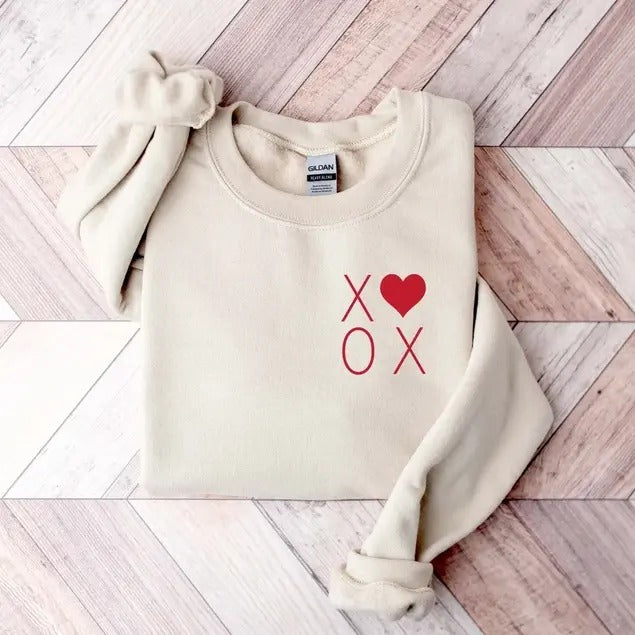 XOXO Sweatshirt, Valentine Sweatshirt, Hoodie, T-Shirt | PrintMintTees.com