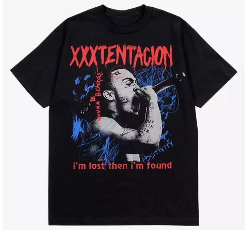 XXXTentacion Men's T-Shirt I'm Lost Then I'm Found Black Tee Authentic Merch Hoodie Sweatshirt | PrintMintTees.com