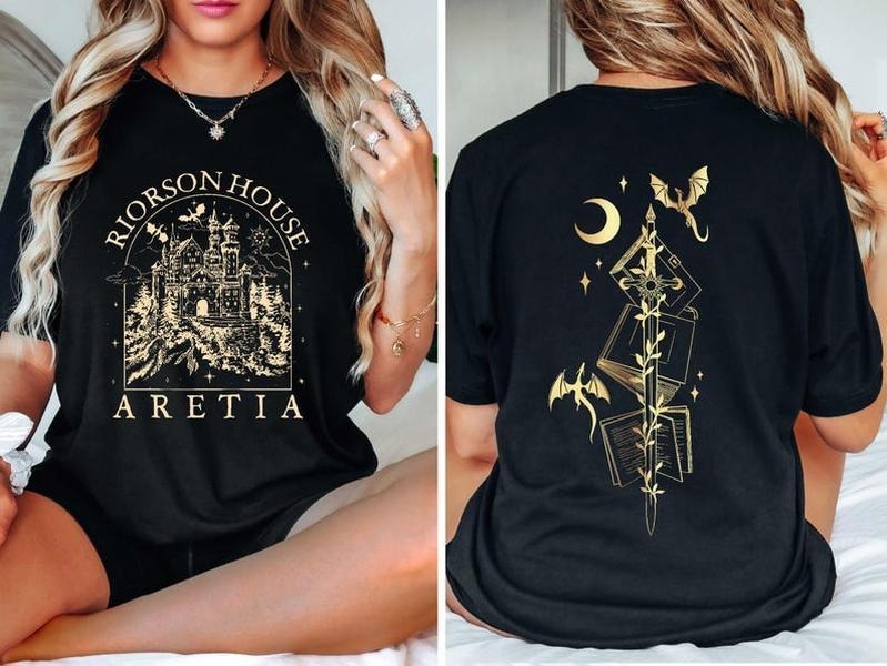 Xaden Riorson House Tshirt, Iron Flame Shirt, Dragon Rider 2-Sided Shirt, Violet Sorrengail, Bookish Gifts Hoodie Sweatshirt