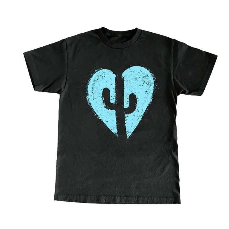 Y2k Heart Black T-Shirt- y2k tshirt-Unisex T Shirt - graphic tee Menswear Top Tshirt Hoodie Sweatshirt | PrintMintTees.com